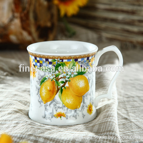 12OZ Elegant New Bone China Thick ceramic mug